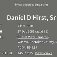 Daniel David Hirst (1930–2001) • Familysearch