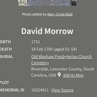 Rev David Morrow (1731–1785)